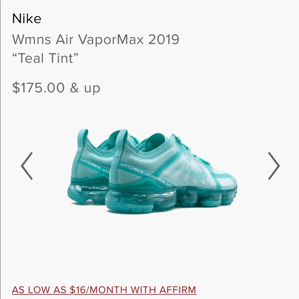 SOLD‼️‼️‼️Women’s Air Vapormax 2019 “Teal tint”. - Picture 10 of 11